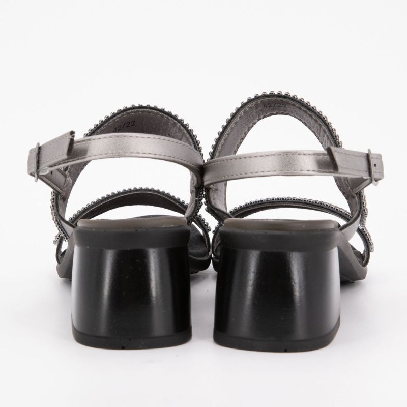 Černé sandály na podpatku élysees s kamínky Dámské SCHOLL