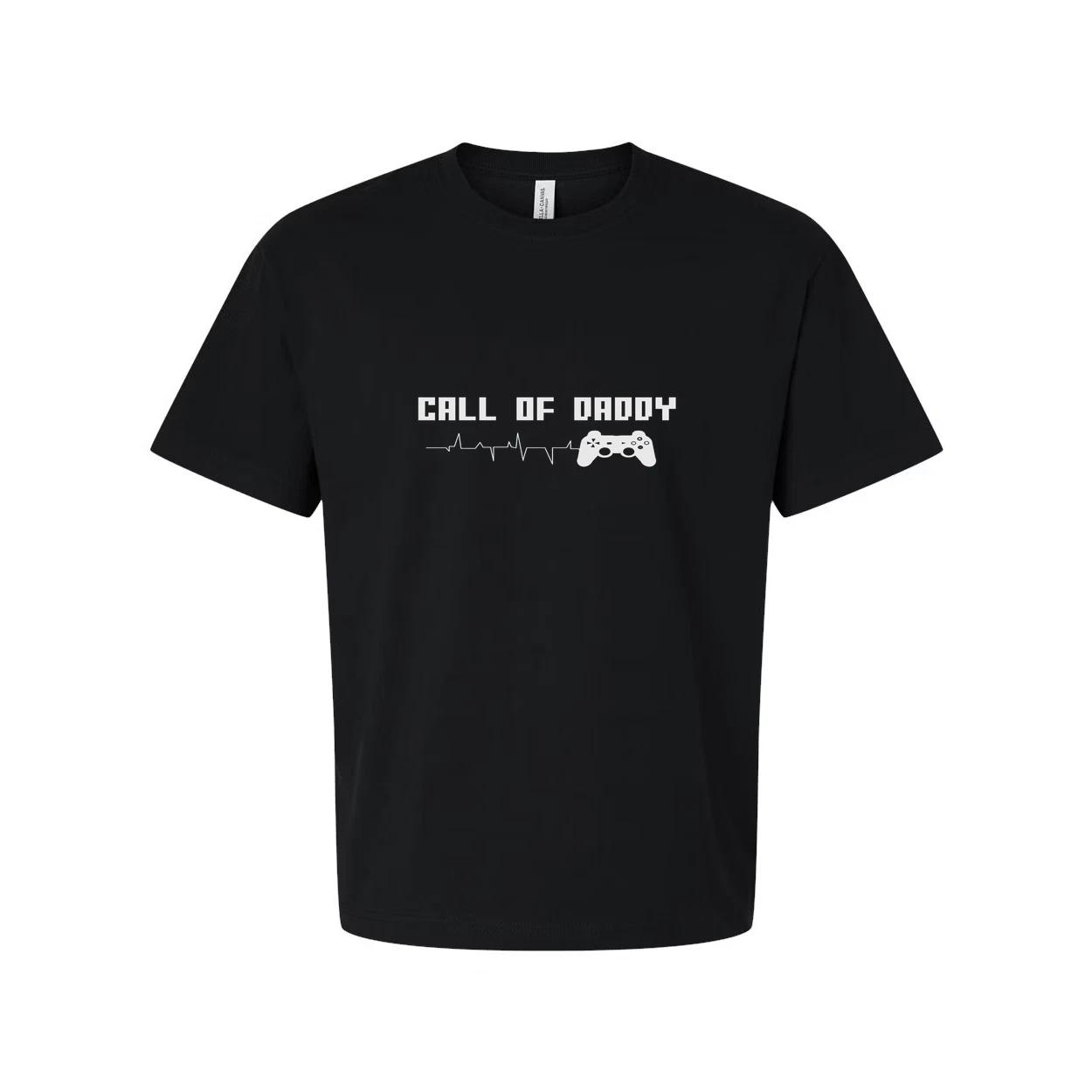 

Call Of Daddy Gamer Unisex Short Sleeve T Shirt With Controller Line Art Graphic M