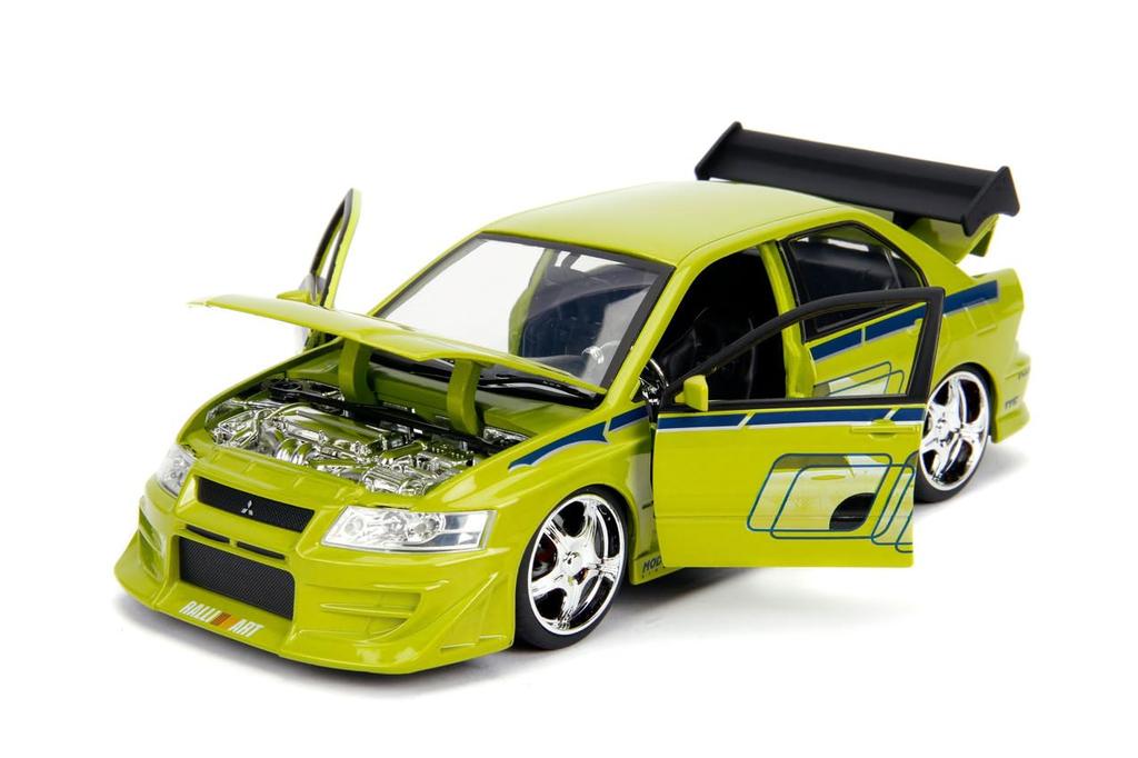 Jada Toys Fast & Furious Series 1/24 F&F Mitsubishi Lancer Evo VII Green/Graphics (Brian) Finished Product