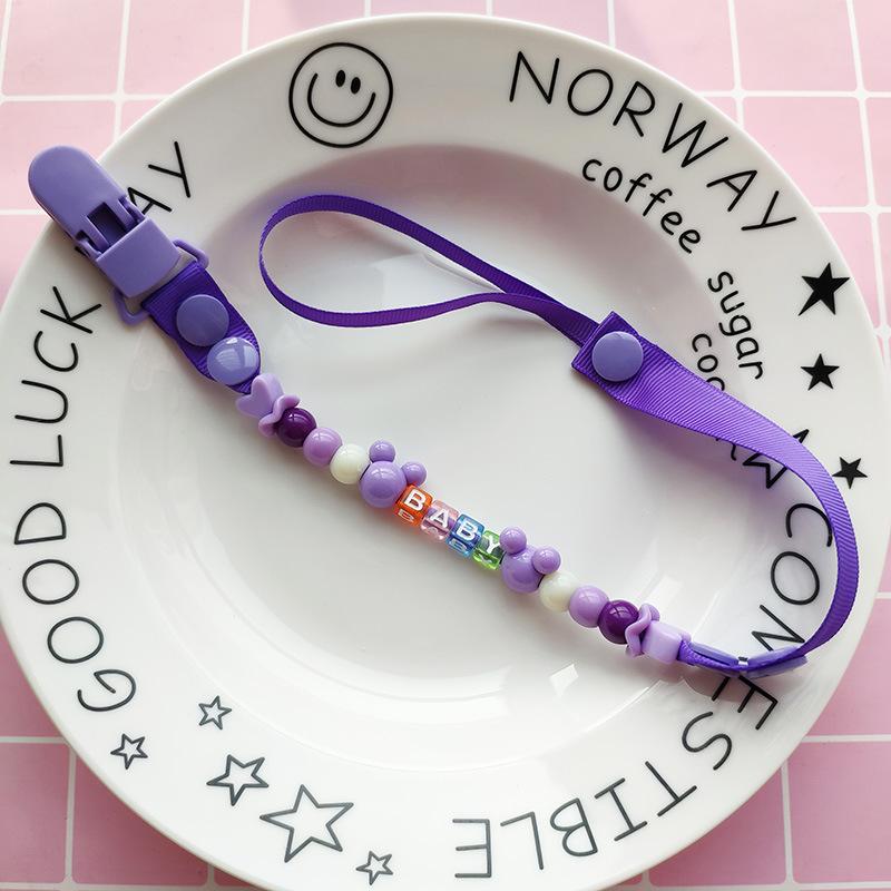 Baby Pacifier Clips Newborn Beads Anti-lost Chain Toys for Teether Nipples Dental Care