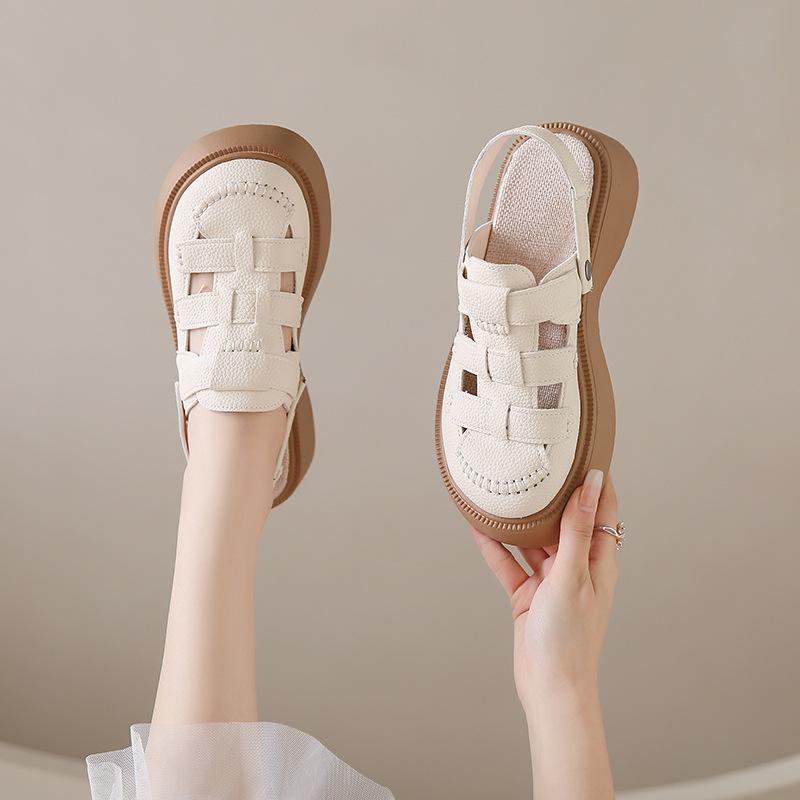 Roman Sandals Women's Summer 2025 New Bag Head Hollow Half Slippers Hole Mori Outer Wear Women's Shoes