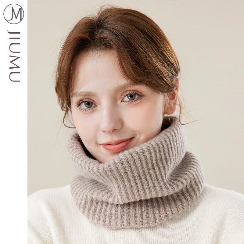 JIUMU Pure Wool Knitted Neck Warmer