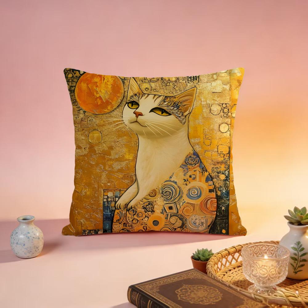 Hot GGGustav Klimted Cushion Cover Premium SkinFriendly Pillow Case MultiPurpose for Home Office Travel