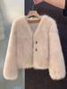 Women's 2025 Winter New Style Loose Imitation Fox Fur Jacket