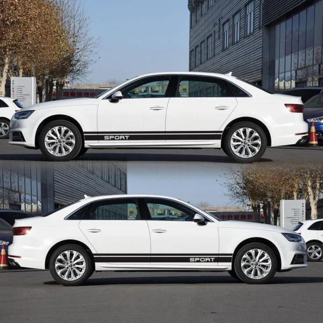 

2 шт., наклейка на боковую дверь спортивного автомобиля для B/MW AU/DI V/WB/ENZ, виниловая наклейка в гоночную полоску