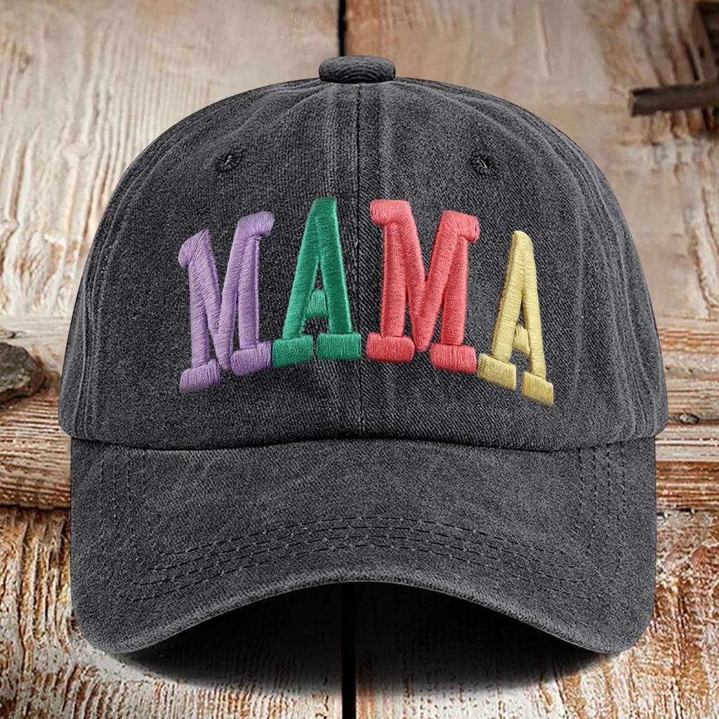 Washed Cotton Printed Hat For Vintage Baseball Cap And Soft Top Hat