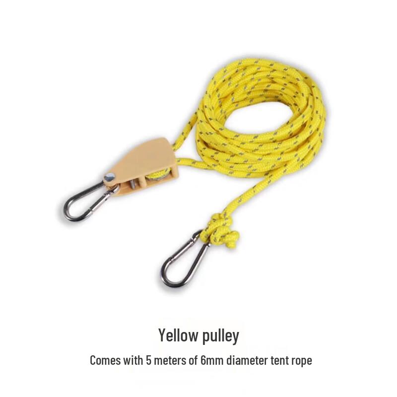 Outdoor Camping Tent Rope Tightener with Metal Pulley