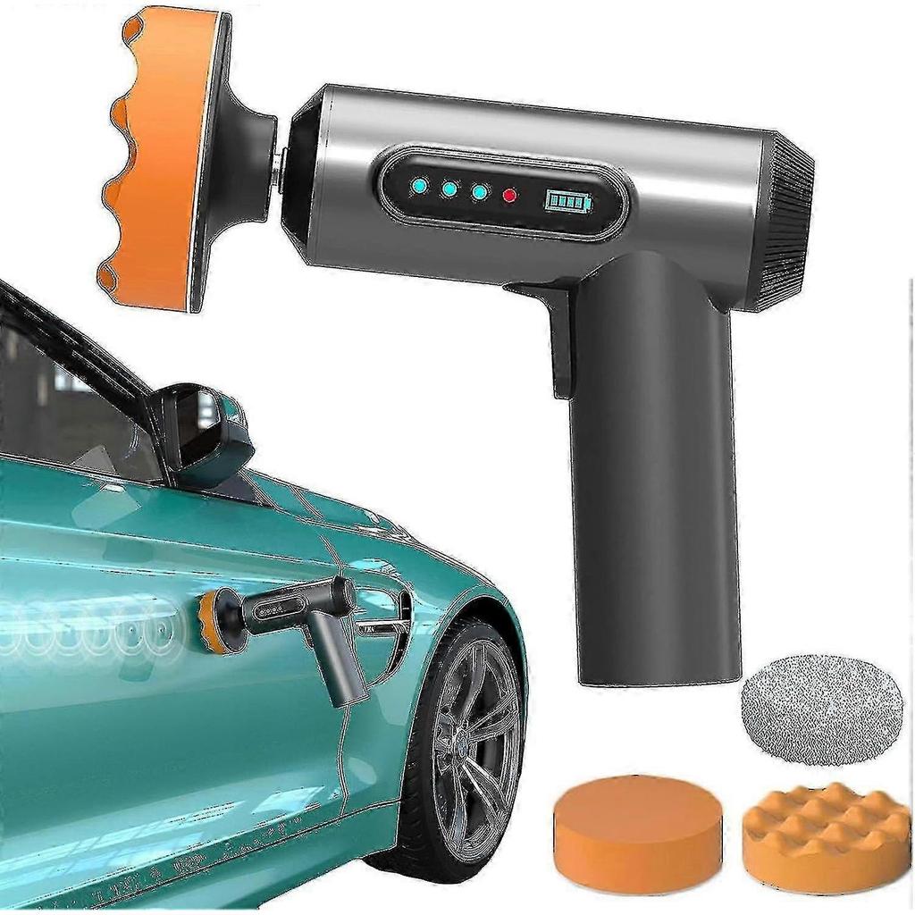 Cordless Car Polisher 4000mAh Rechargeable Polisher with 3pcs Polishing Accessories For Floor, Car Waxing, Glass Polishing