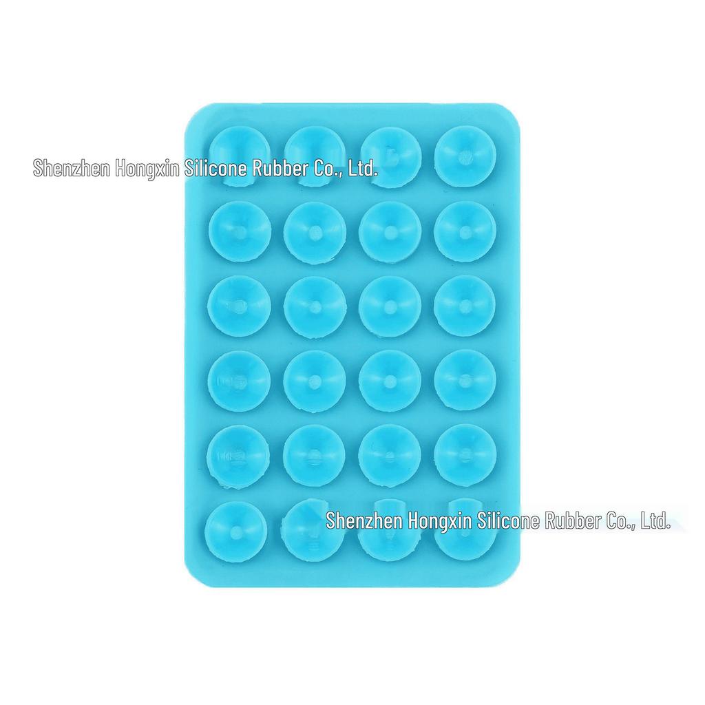 Silicone Suction Cup Holder for Mobile Phones - Square, Single-Sided, Set of 24