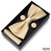 Classic Bowtie Bow Ties for Mens Butterfly Bowknot Pocket Square Cufflinks Suit Set Bussiness Accessories