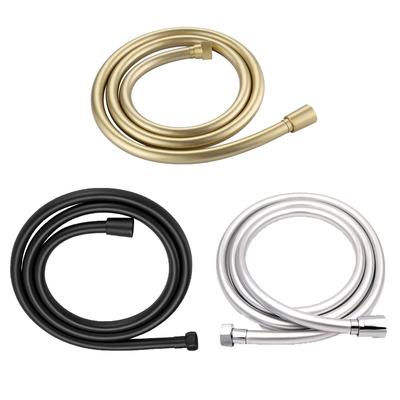 1.5M PVC High Pressure Shower Hose Flexible Shower Tube for Bathroom Shower Head Golden Silver Black Bath Shower Hose Accessorie