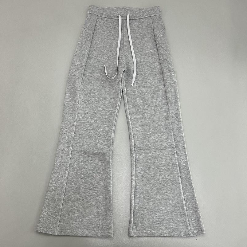 

Women s High-Waisted Micro-Flare Yoga Pants - Sporty Casual Spring Style with Drape and Lace-Up Details XL