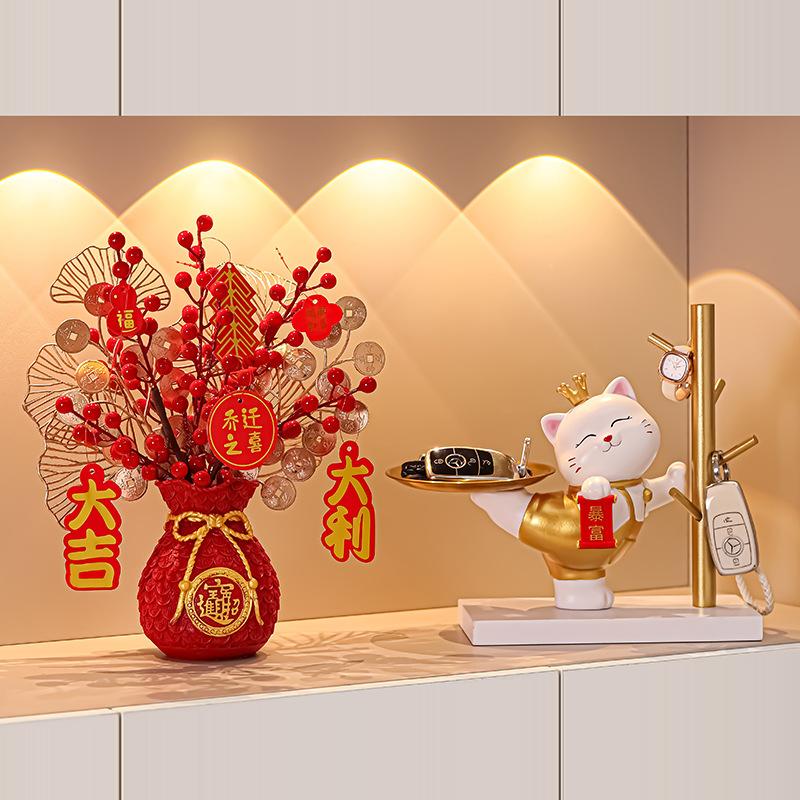 

Хранение ключей от входа Rich and Skinny Lucky Cat s и украшение для переезда, подарки для нового дома, украшение входа Стойка регистрации