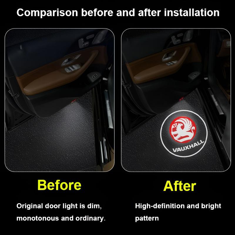2 Stück LED Auto Tür universeller Projektor High-Definition Willkommenslichter Für Opel Astra j g Insignia Corsa d Vectra c Zafira a Auto