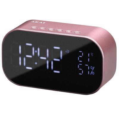Akai Clock Radio Abts-S2 Gold 2×3 W Rms Bluetooth 4.2 Fm Usb Tf Aux Gold