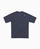 Keonbeoseu Striped Logo Loose Fit T-Shirt Obsidian Ucj690-695