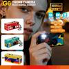 G6 Mini Retro Thumb Keychain Camera with 1080P HD Video Recorder Recording 130° Wide-angle Lens LCD Display Screen with Flash Support Memory Card