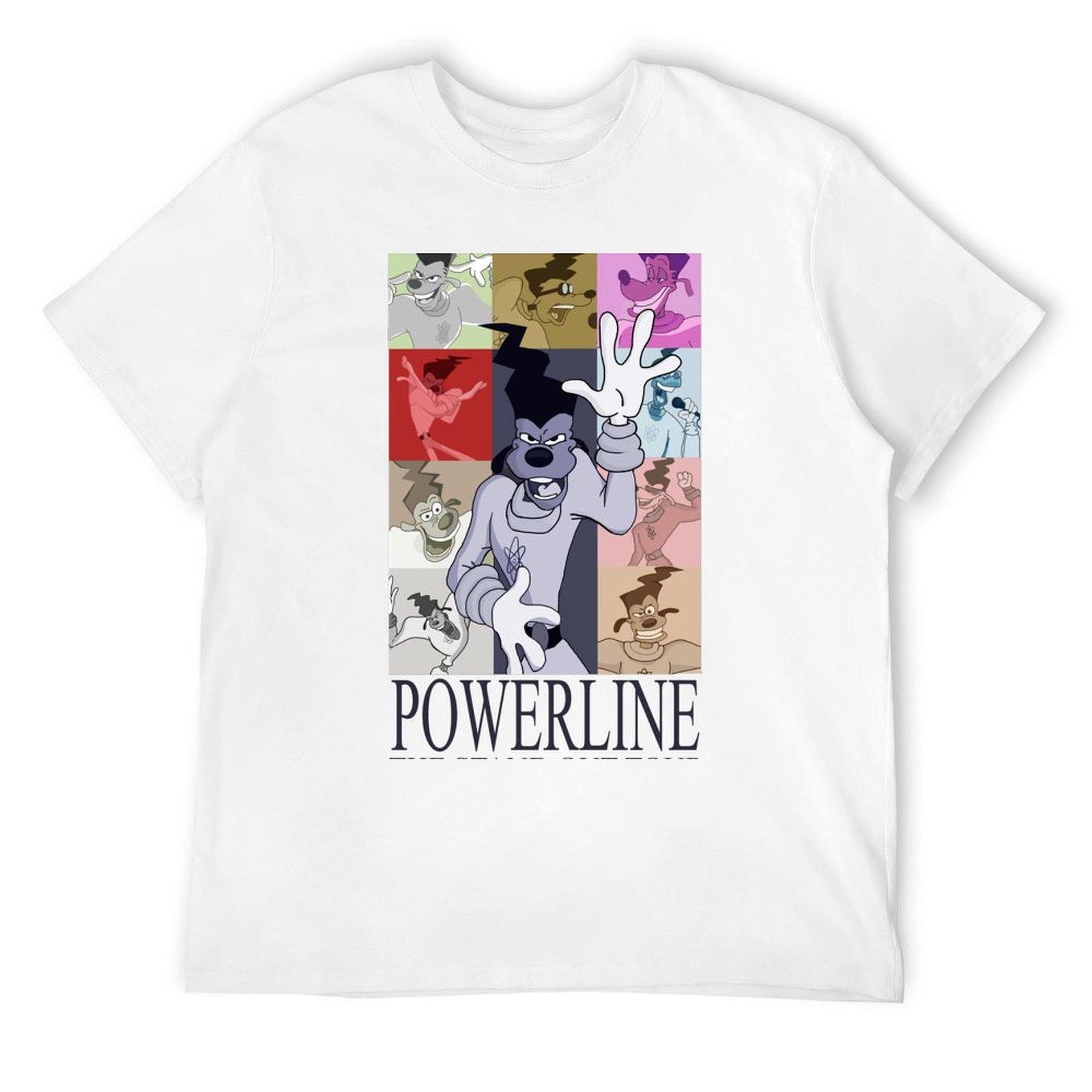 Powerline Tour Футболка тяжеловесы эстетичная одежда корейская мода винтажные футболки футболки для мужчин набор S