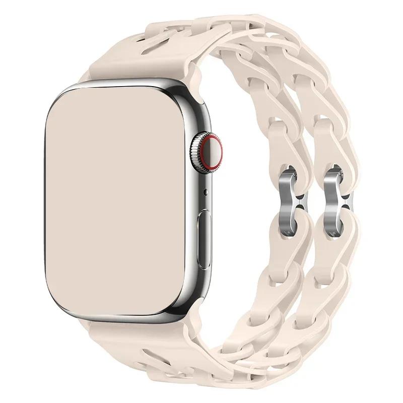 Silicone Strap for Apple Watch Ultra 2 Band 49 44 45 46 42 38 40 41mm Sport Correa Bracelet for Iwatch Series10 9 8 7 6 5 Se 4 3