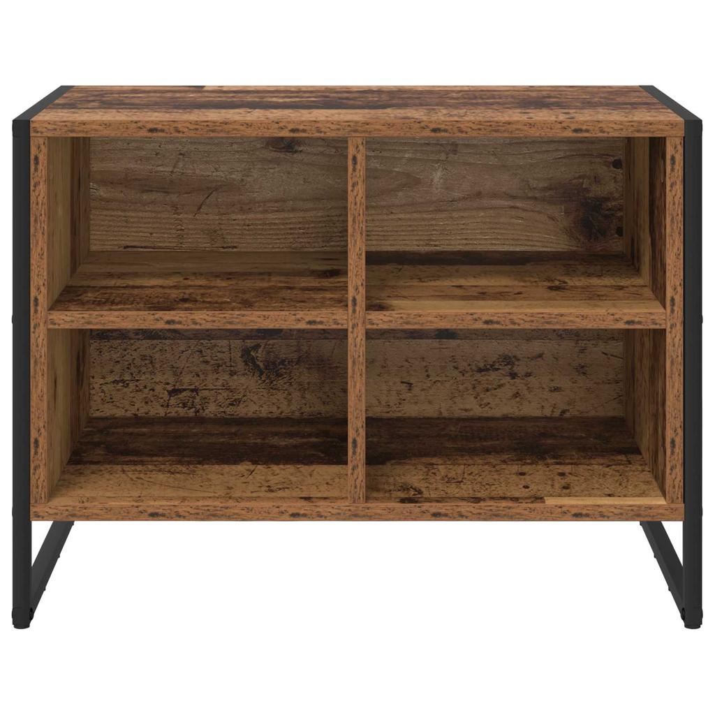 Shoe Cabinet with Storage Rustic Wood Finish 60 x 35 x 44 cm Engineered Wood
