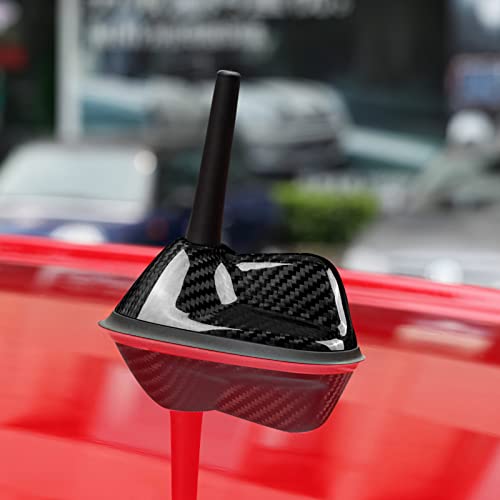 AIRSPEED Shark Fin Antenna Cover for Mini Cooper R55/R56, Waterproof Protective Layer, Carbon Fiber Look Car Decoration (Black)