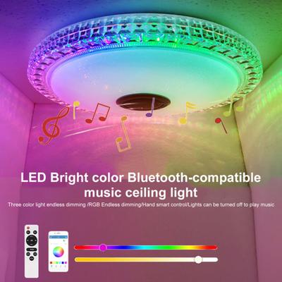 Smart Ceiling Lamp Remote Control Dimmable Glare-Free Bluetooth-compatible APP Control RGB Color Changing LED Ceiling Light