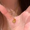 Retro High-End Luster Small Triangle Maitreya Buddha Necklace Fashion Light Luxury New In Stacked Collar Chain Party Jewelry