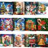 12pcs DIY Xmas Designs Diamond Painting Greeting Card Set Rhinestone Diamond Art Mosaic Postcards Congratulations Cards & Gifts