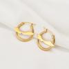 Anniyo Curacao Map Stud Earrings for Women Girls Stainless Steel Jewelry #005162