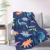 Dinosaur Pattern Customize Your Name Blanket Used For Chair Office Sofa Bed Camping Soft And Warm Giving Friends And Relatives Birthday Graduation