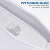 1pc Bathroom Bath Pillow with Built-In PVC Air Bag Anti-Slip Bathtub Cushion Spa Neck Rest Suction Cups White