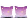Pink Dreamy Starry Sky Printing Pillowcase Polyester Cushion Cover Decorations Pillow Case Cover Home Cartoon Zippered 45X45Cm