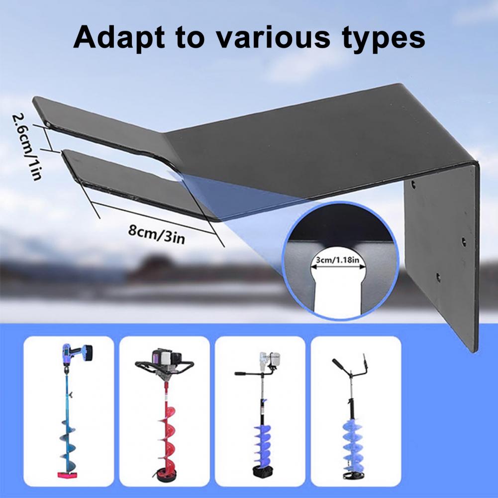 Ice Auger Wall Mount Ice Fishing Auger Holder Auger Storage Bracket with Expansion Screws for Easy Assembly And Secure Storage