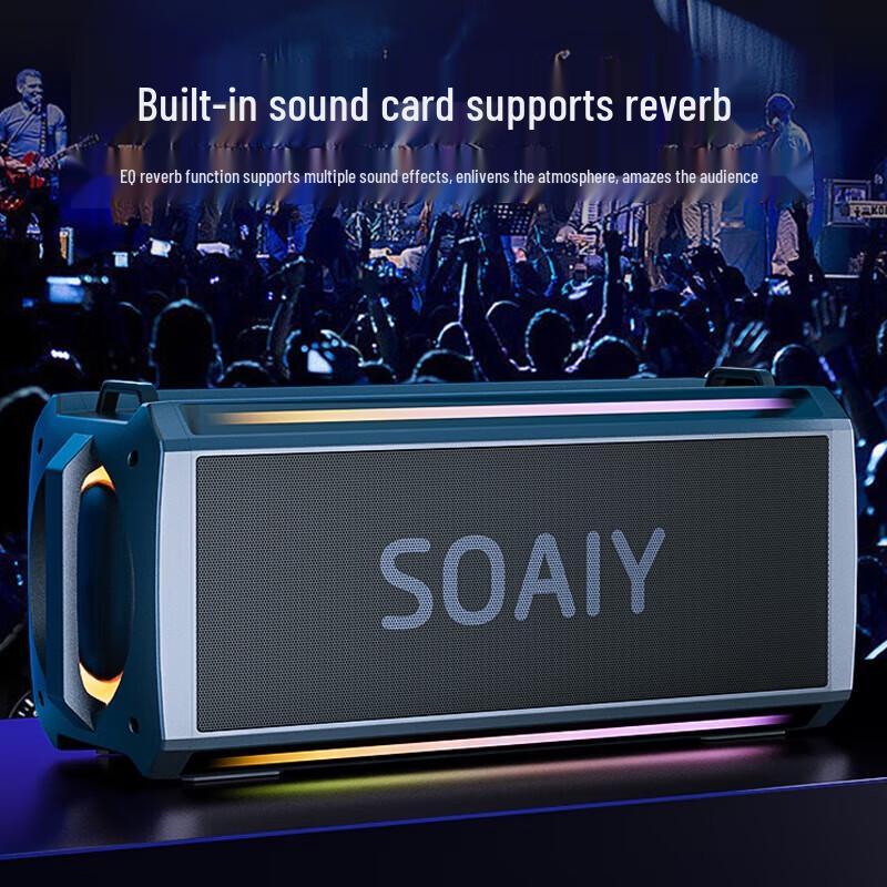 Soaiy SH05 Outdoor Karaoke Bluetooth Speaker with Dual Mics