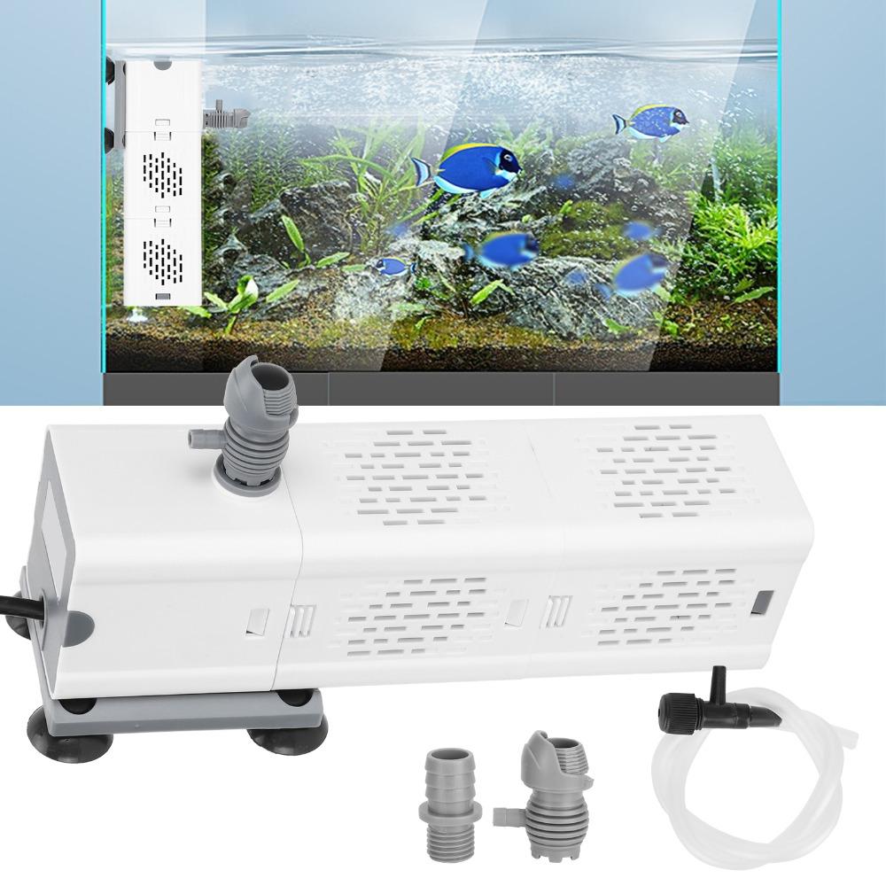 Builtin Design ZYN61 Fish Tank Filter Quiet Operation White Internal Aquarium Filter Plastic Ultra Quiet Fish Tank Filter Pond
