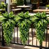 UV Resistant Artificial Persian Fern Leafs Plastic Artificial Fern Hanging Plant  Wedding Decor