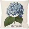 Plant and Flower Hydrangea Printed Linen Pillowcase Home Sofa Living Room Bedroom Pillowcase