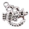 Zinc Zinc Alloy Mixed Zodiac Tibetan Silver Dangle Beads for Jewelry Making Charm Pendant Accessories
