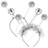 HX6F Glittering Powder Alien Headband Disco Party Hairhoop Costume Hairhoop Nightclub Funk Party Headwear Hair Decors