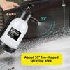 Foam Sprayer, Foaming Pump Hand Pressure Snow Foam Sprayer Water Sprayer 2L with Two Nozzle