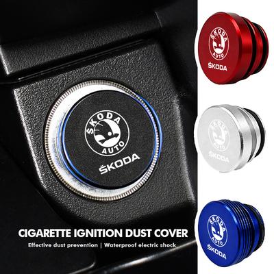 For Car Cigarette Lighter Dust Cover Dustproof Decoration Cap Interior Accessories Octavia Superb RAPID FABIA KAMIQ KAROQ