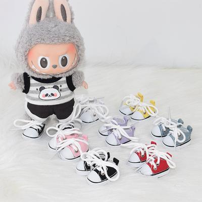 17cm Baumwoll-Canvas-Schuhe für Puppen Sportschuhe Lässige Puppenschuhe, 3,8cm Puppenzubehör DIY Puppenspielzeug