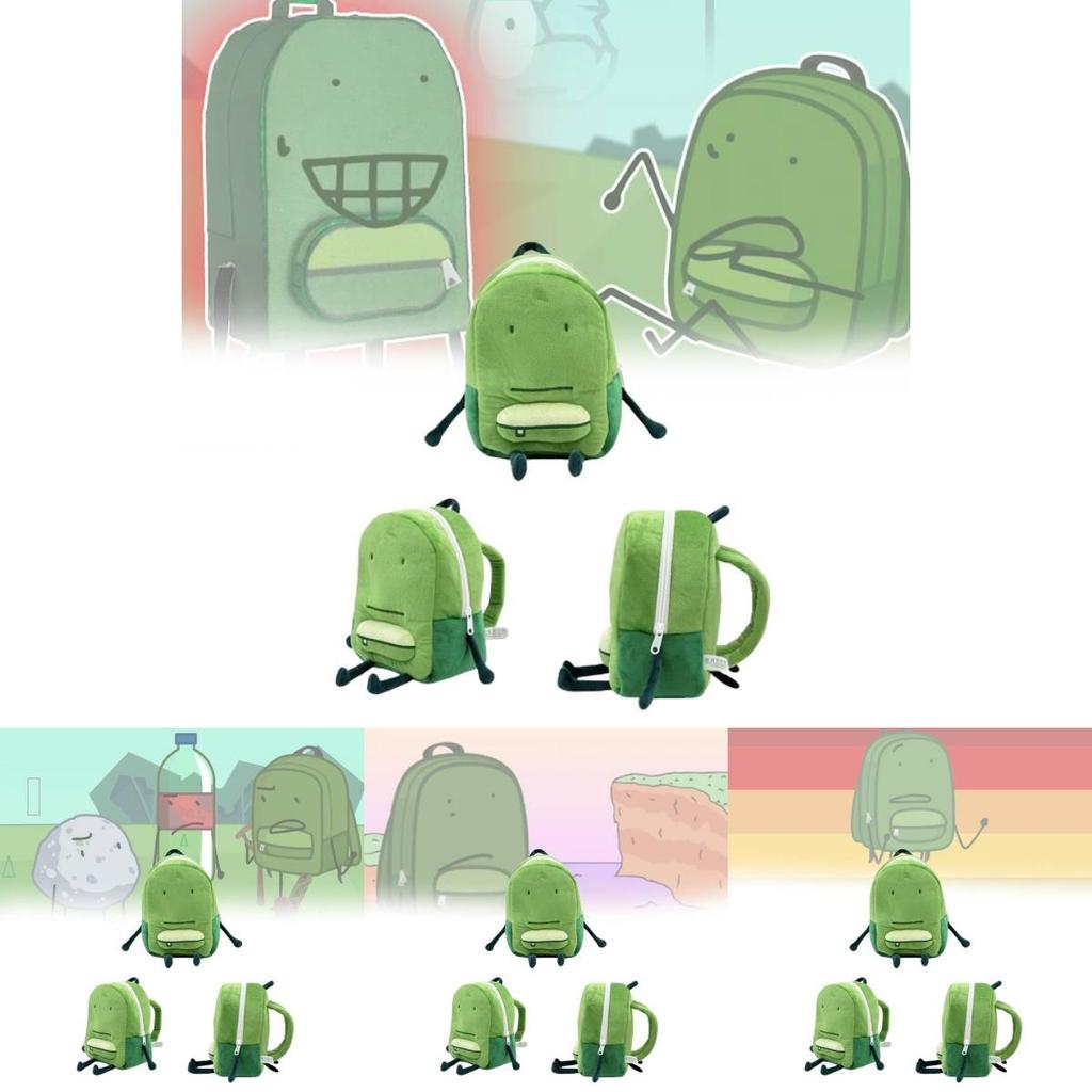 Adorable Green One Liam Backpack Plush Toy Soft Short Plush Animal Backpack