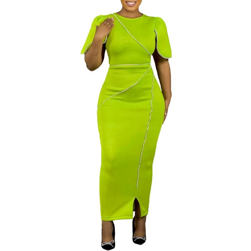 Women's Summer New Fashion Temperament Elegant Banquet Dress Long Dress Dress