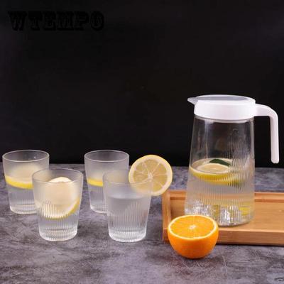 Bouteille d'eau froide en verre domestique, grande capacité, tasse de jus, thé, fleur, théière, ensemble de tasses