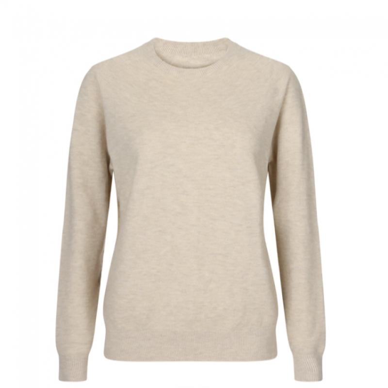 Shop   Women S Wholegarment Solid Long Sleeve Knit Light Brown Bom Wkn260044