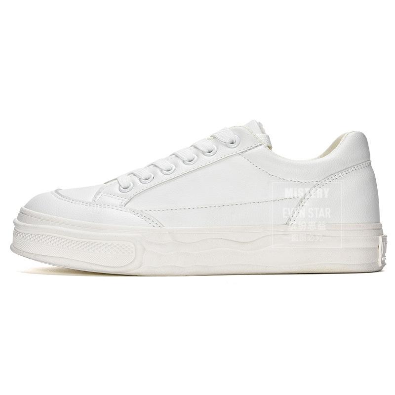 thick-soled velvet little white shoes women's height-increasing dissolving shoes new leather casual board shoes 673