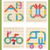 Montessori Kids DIY Puzzle Creative Toy Geometry Graphics Rubber Nail Boards with Cards Math Educational Toys for Children