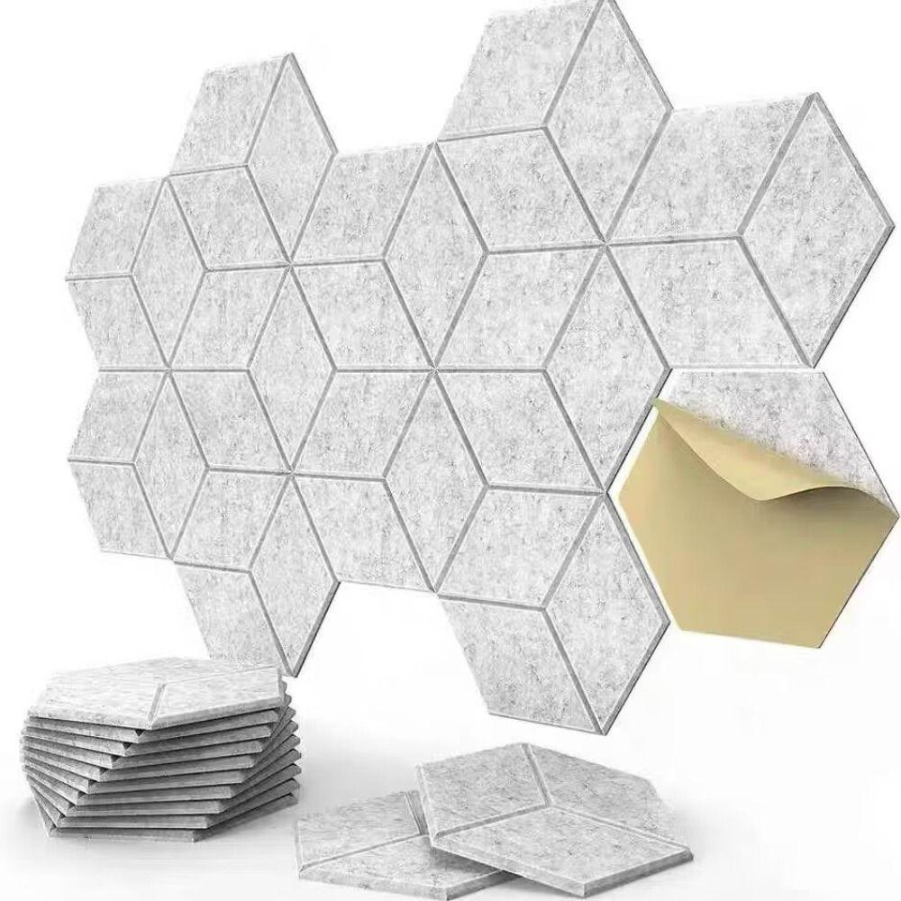 6pcs Y-Type Acoustic Panels Polyester Sound Insulation Panel Background Wall Stickers  Music Rooms