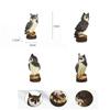 Statuie Bufniță Rășină Gri/Maro Decor de Grădină Bufniță Desktop Living Cameră Masă de Dining Curte Gazon Decor
